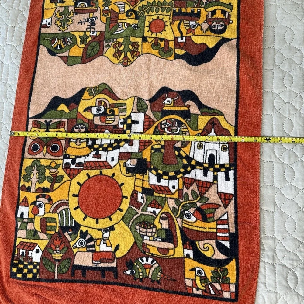Vintage Hilasal Cotton Towel Fernando LA Palma Design Sheet Hand Mat El Salvador